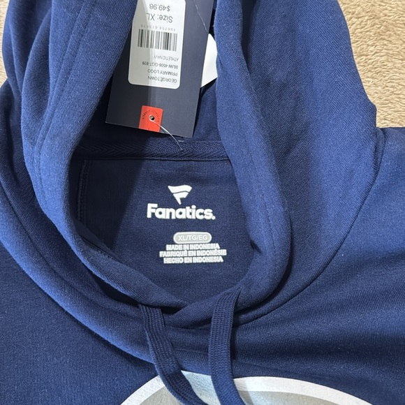 Fanatics NWT Georgetown Navy Hoodie with Light Gray Lettering - Picture 8 of 12